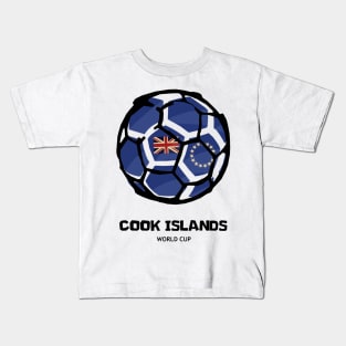 Cook Islands Football Country Flag Kids T-Shirt